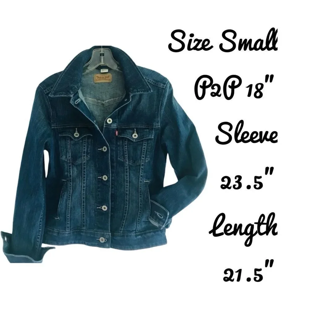 Vintage Levis Denim Jacket Women's Small Blue Ombre - Picture 5 of 13